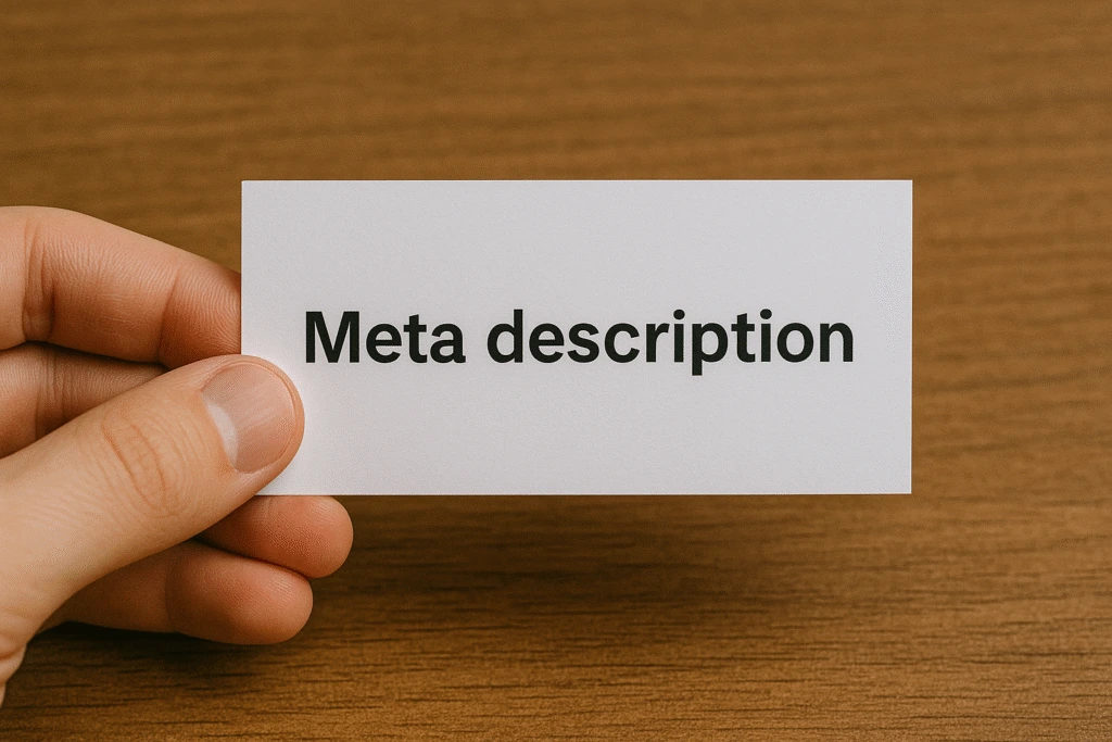 meta description ile znaków